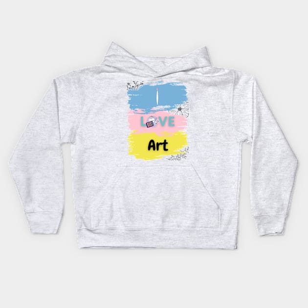 i Love Arts arts lover Kids Hoodie by ✪Your New Fashion✪